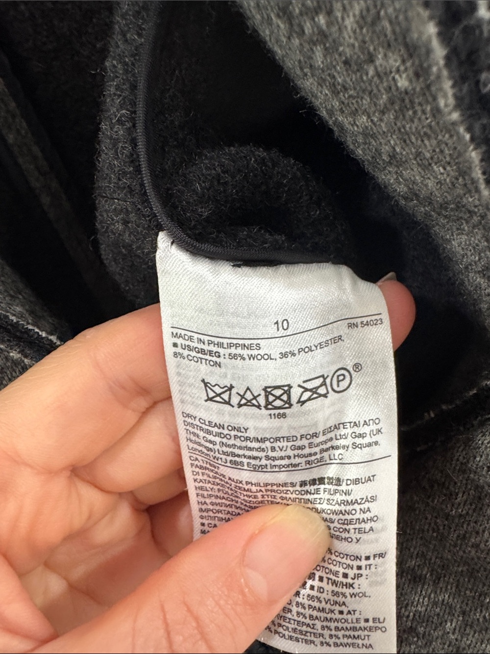 Banana Republic Women’s Gray Wool-Blend Single-Button polished Coat - Picture 6 of 6